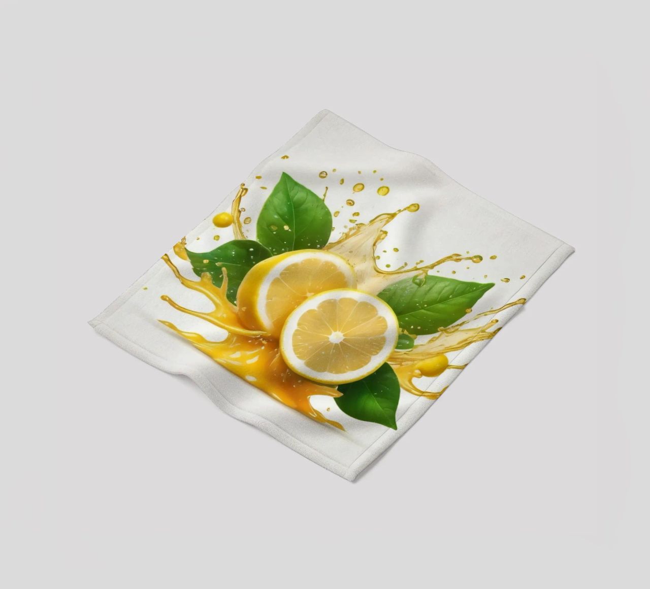 Mezzi limoni brillanti che eruttano succo e spruzzi tra coperta in pile da DesignDoodle