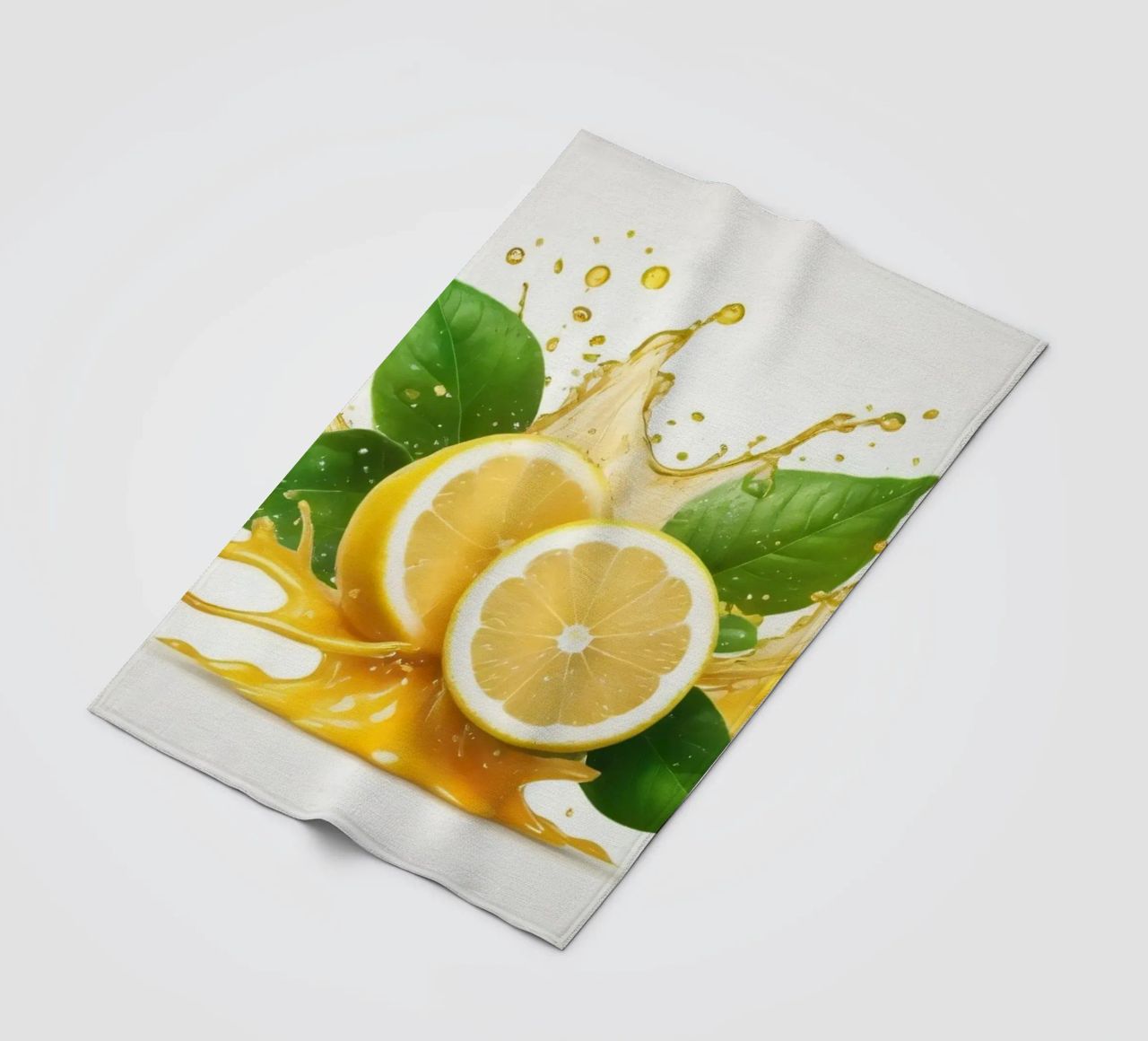 Mezzi limoni brillanti che eruttano succo e spruzzi tra coperta in pile da DesignDoodle
