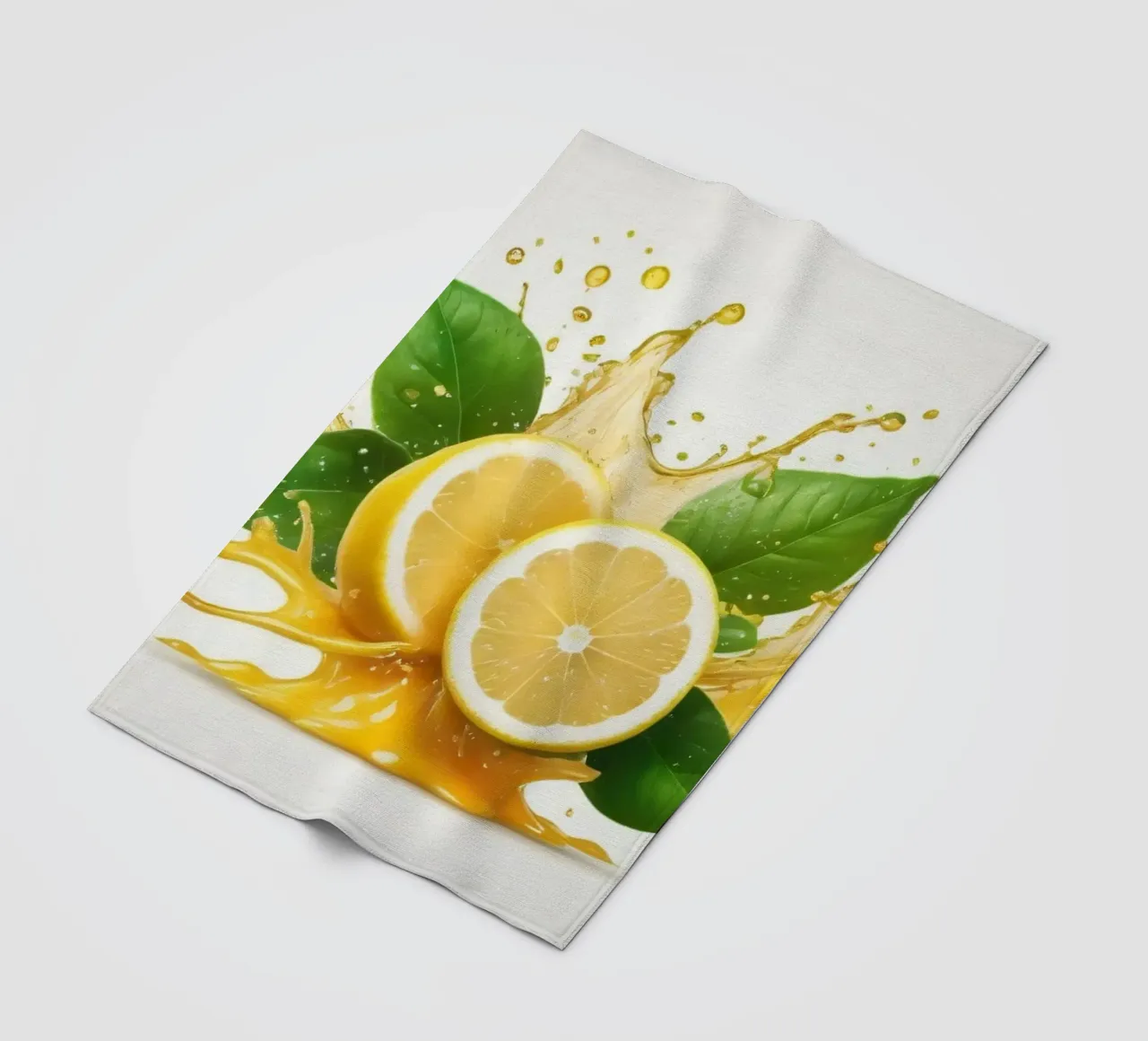 Mezzi limoni brillanti che eruttano succo e spruzzi tra coperta in pile da DesignDoodle