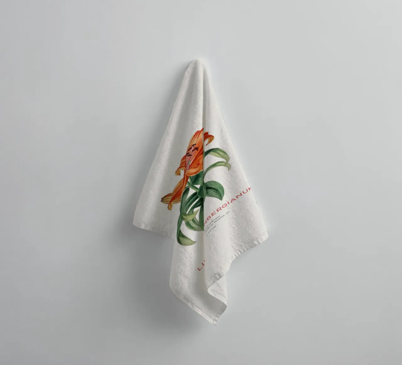 Giglio trasparente o Lilium thunbergianum asciugamano da bagno da Vintagrafica