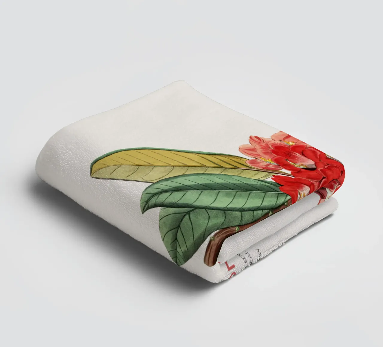 Baum-Rhododendron oder Rhododendron rollissonii Handtuch von Vintagrafica