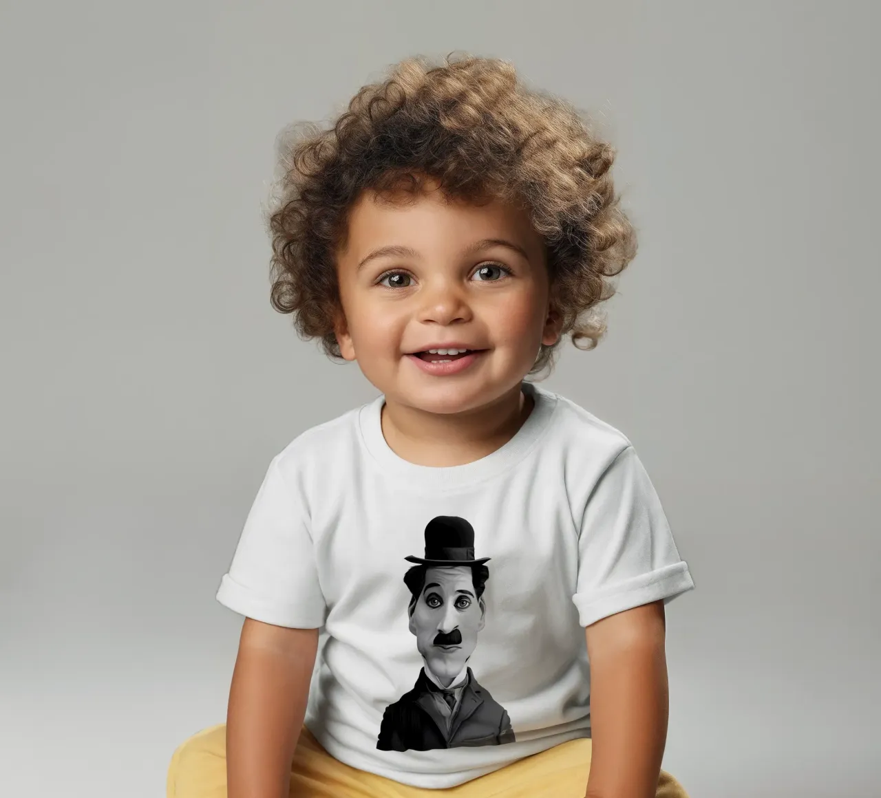 Charlie Chaplin maglietta neonato da Rob Art | Illustration