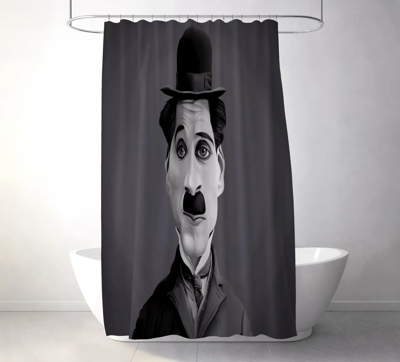 Charlie Chaplin tenda da doccia da Rob Art | Illustration