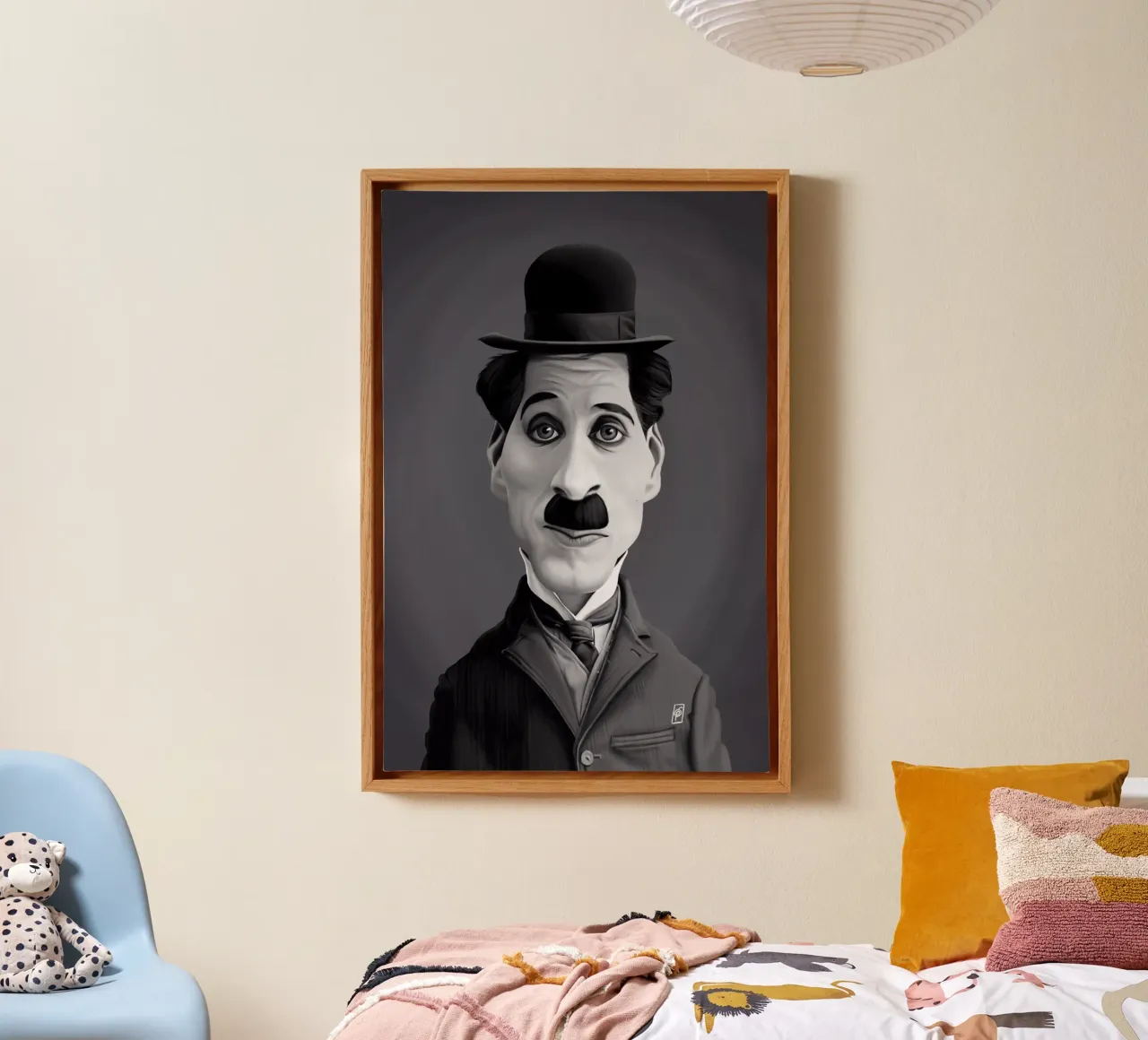 Charlie Chaplin canvas by Rob Art | Illustration