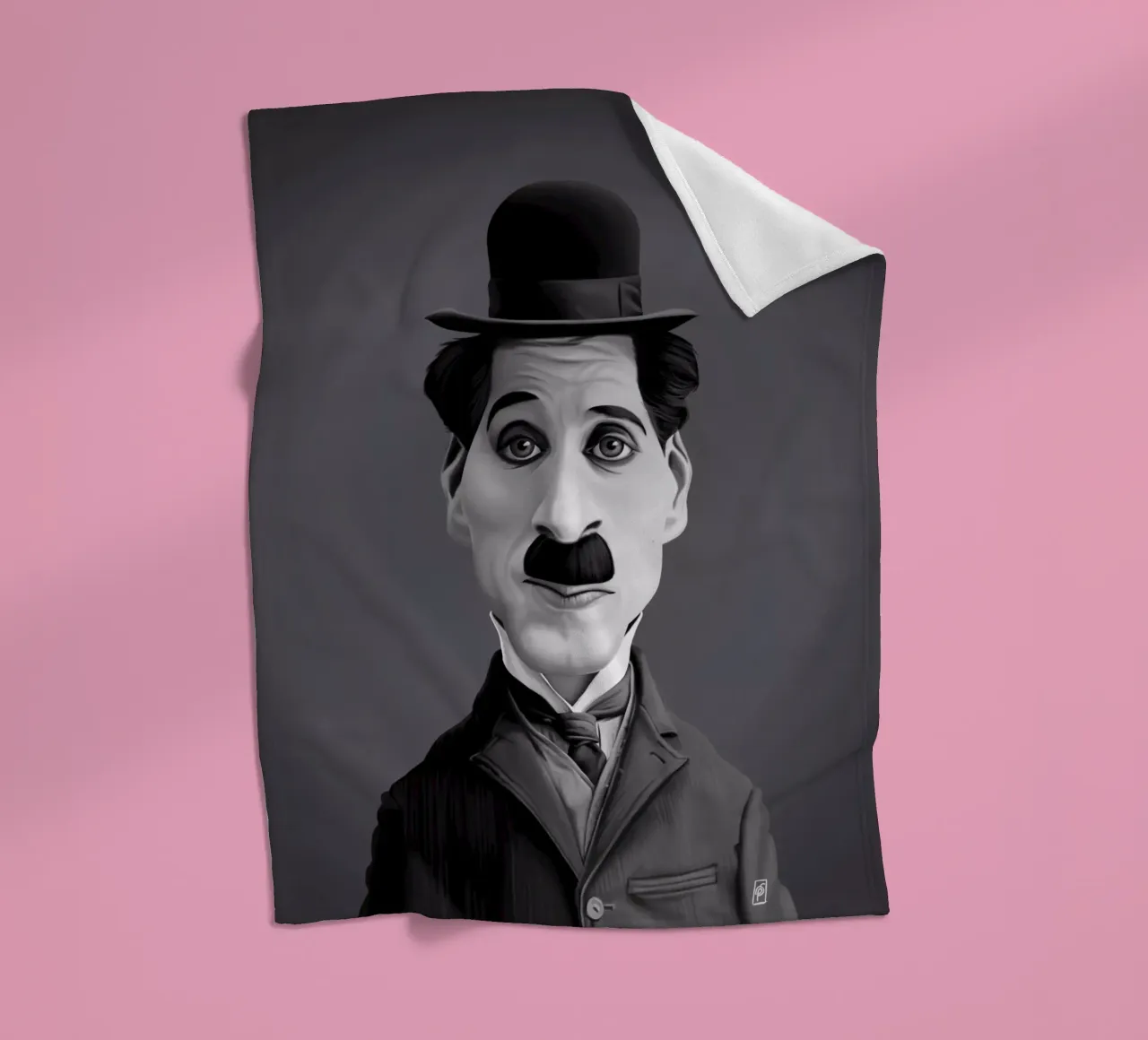 Charlie Chaplin coperta in pile da Rob Art | Illustration