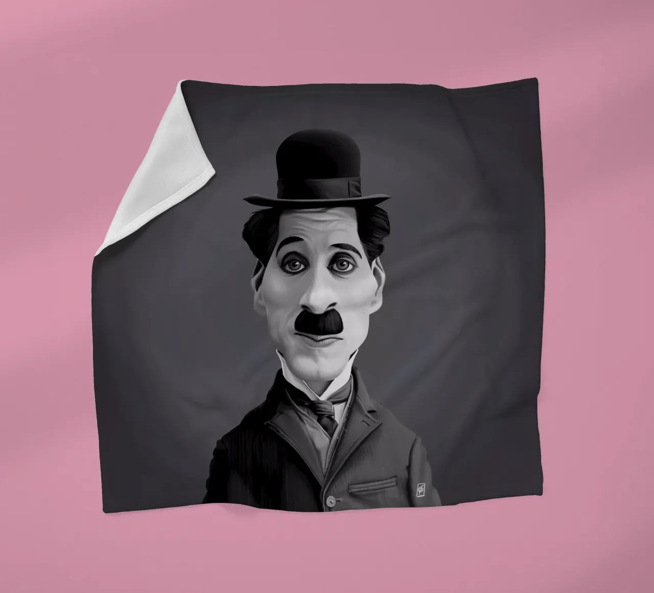 Charlie Chaplin coperta in pile da Rob Art | Illustration