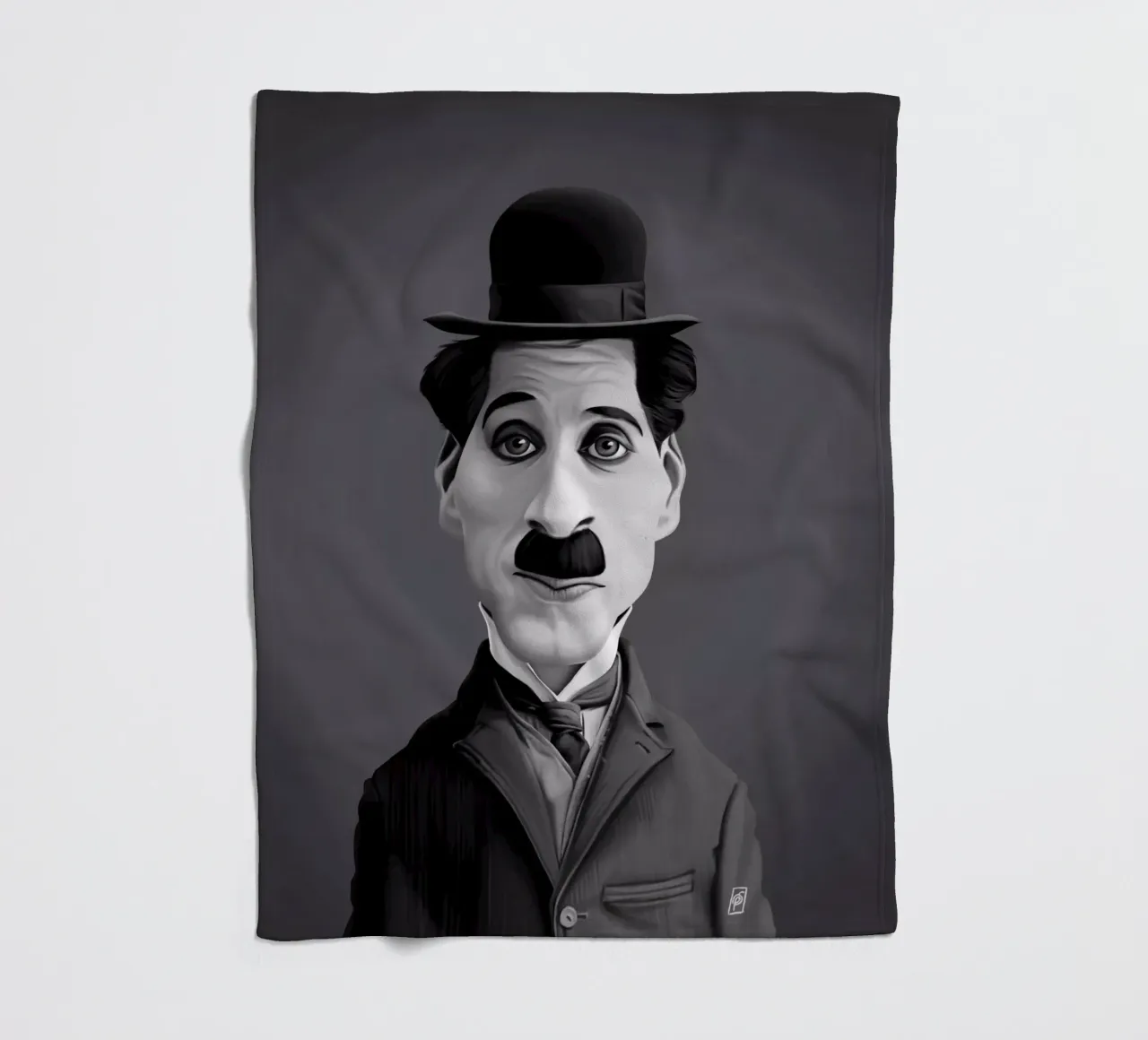 Charlie Chaplin coperta in pile da Rob Art | Illustration