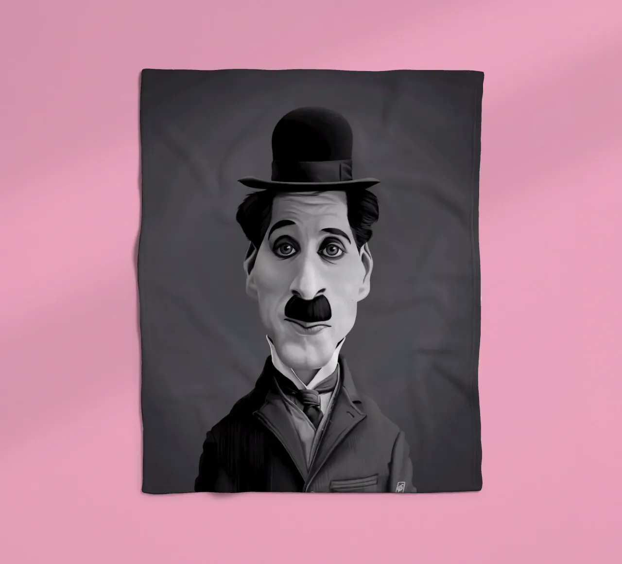 Charlie Chaplin coperta in pile da Rob Art | Illustration