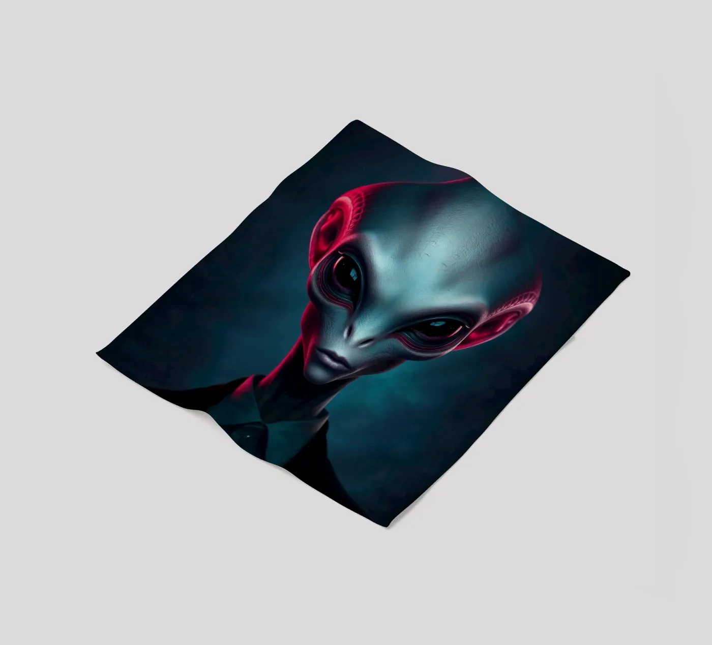 Alien Portrait fleece blanket by Not from this planet