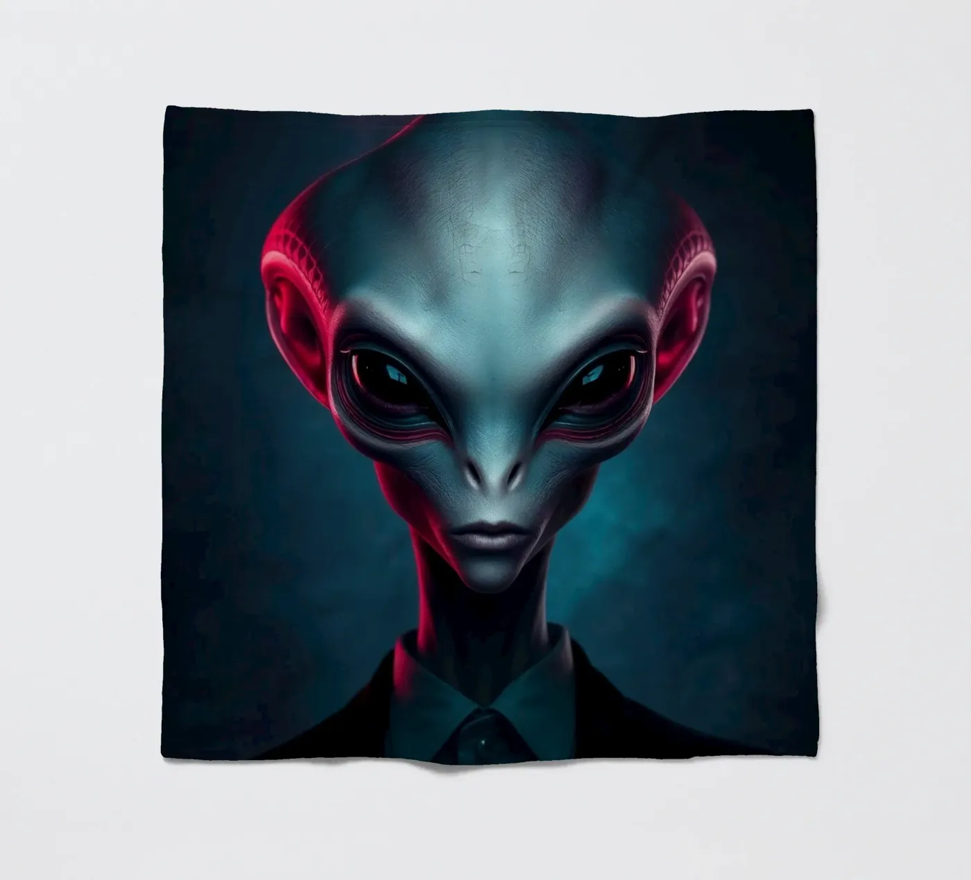 Alien Portrait fleece blanket by Not from this planet