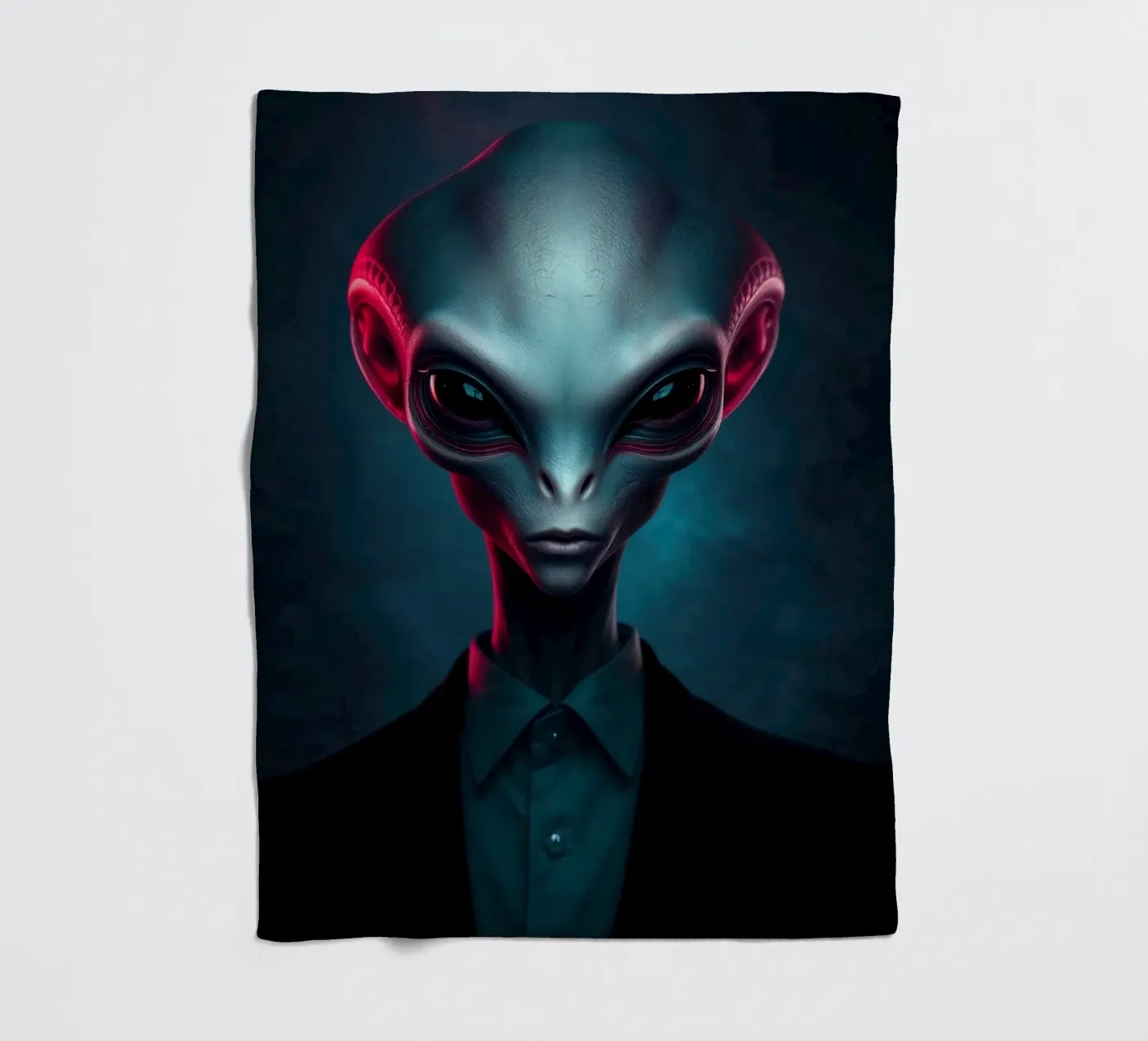 Alien Portrait fleece blanket by Not from this planet