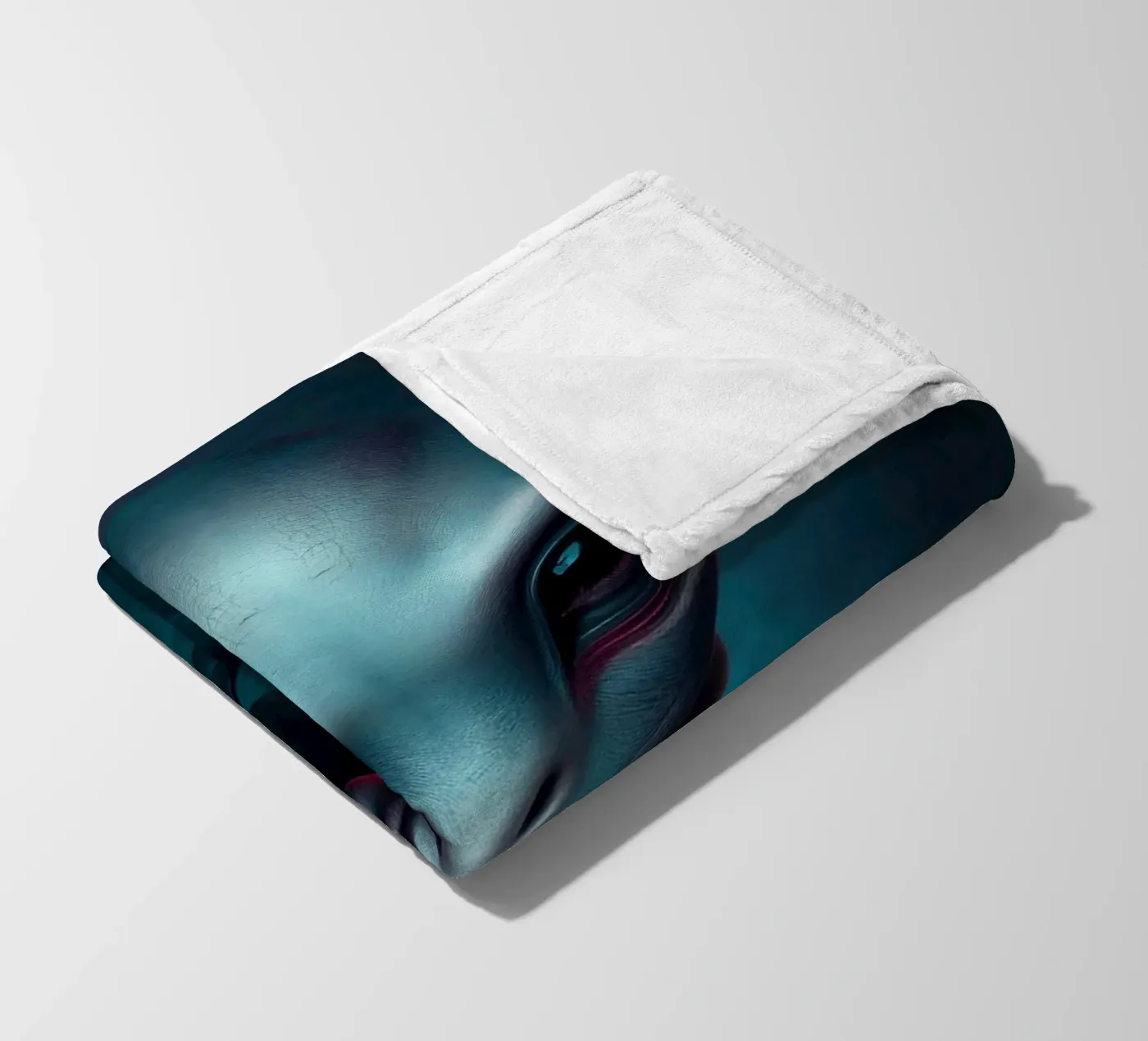 Alien Portrait fleece blanket by Not from this planet