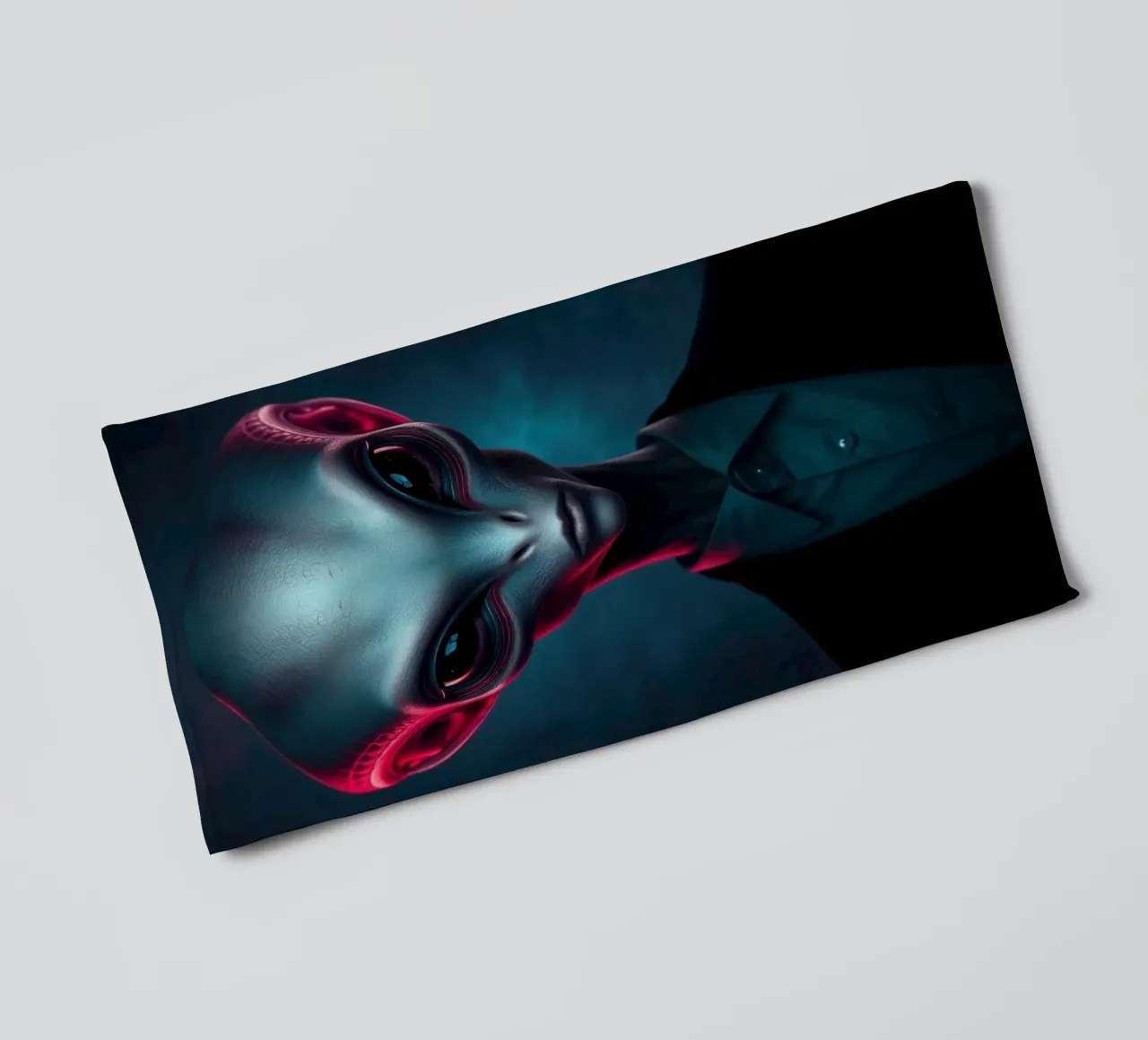 Alien Portrait towel by Not from this planet