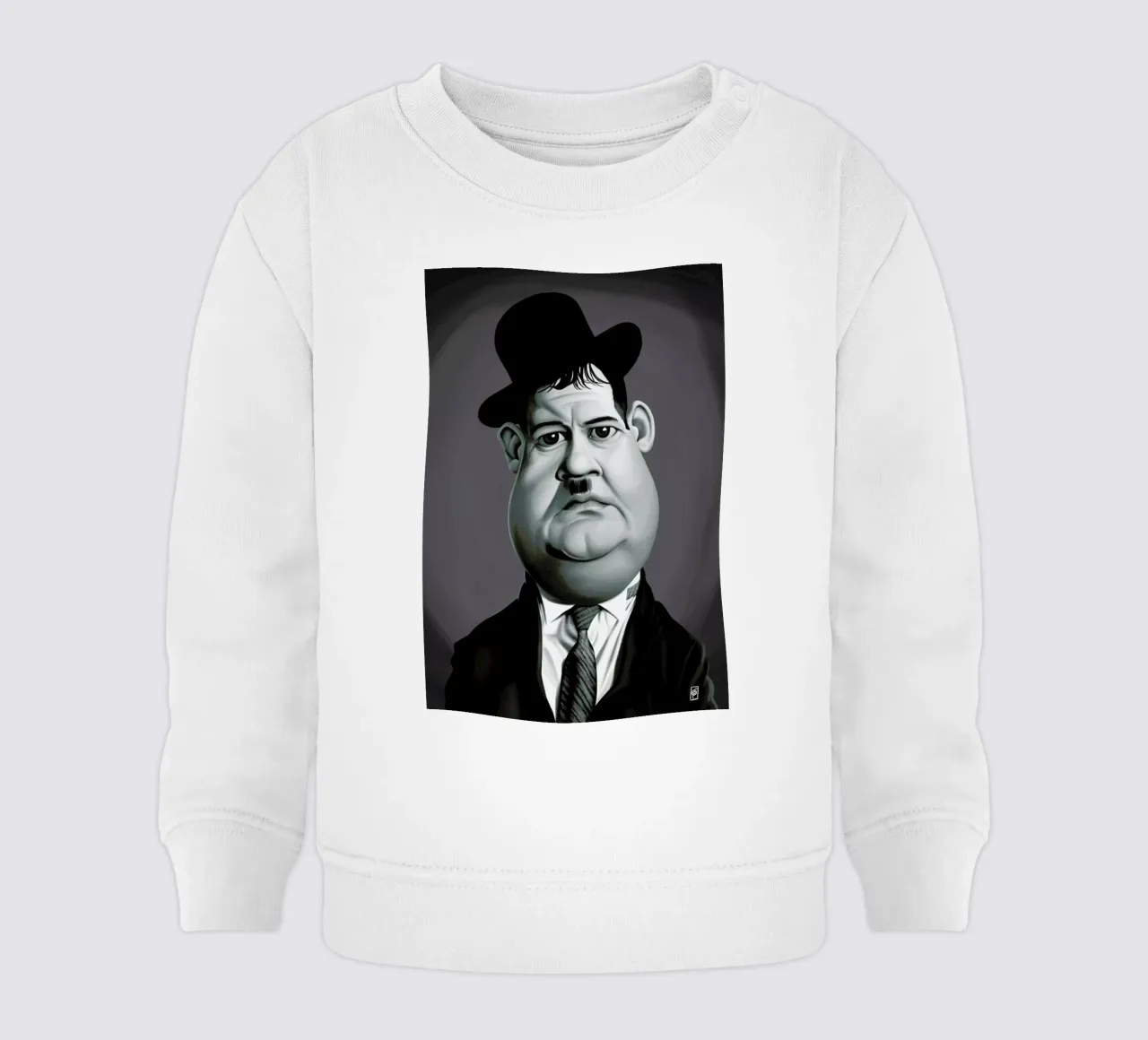 Oliver Hardy felpa neonato da Rob Art | Illustration