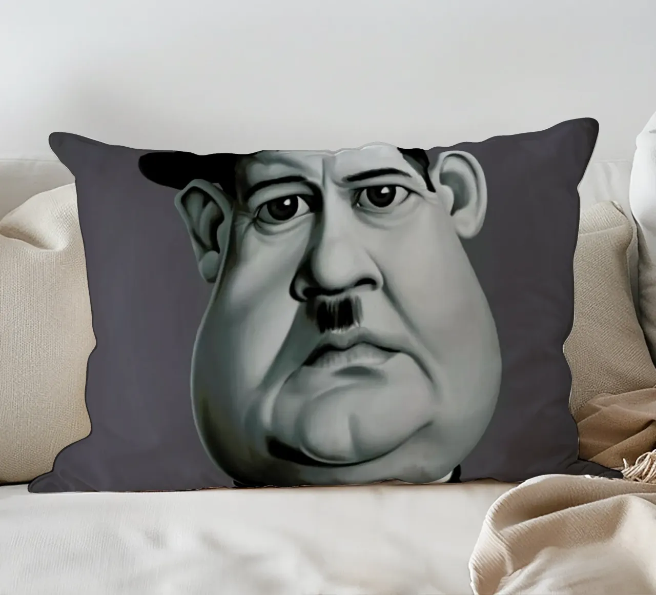 Oliver Hardy cuscino da Rob Art | Illustration