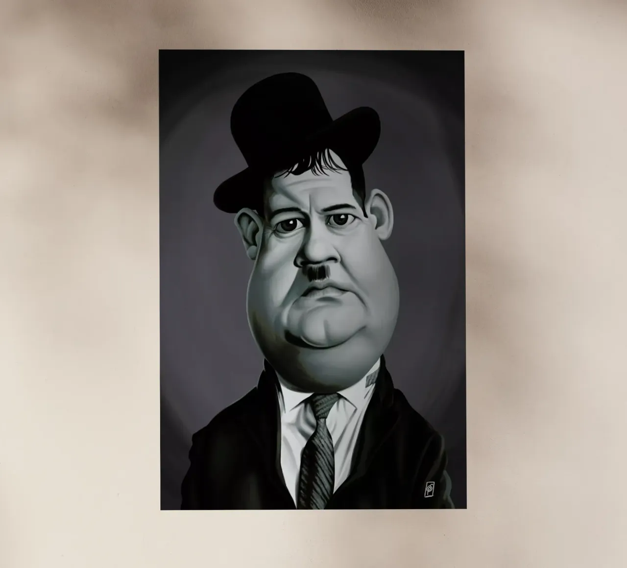 Oliver Hardy pellicola backlit da Rob Art | Illustration