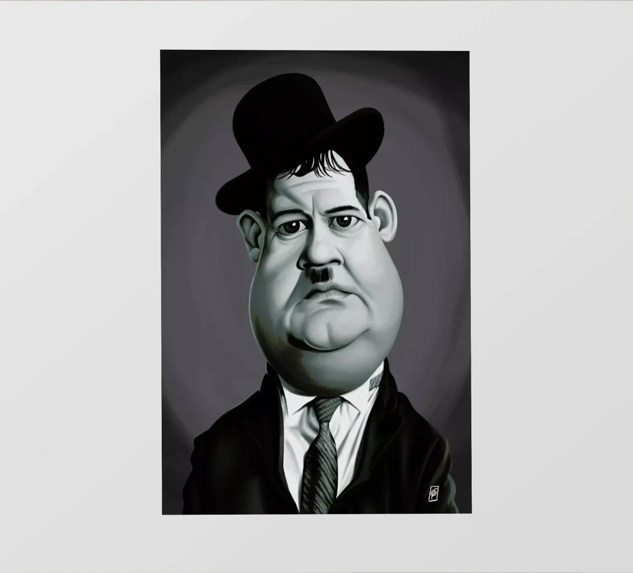 Oliver Hardy pellicola backlit da Rob Art | Illustration