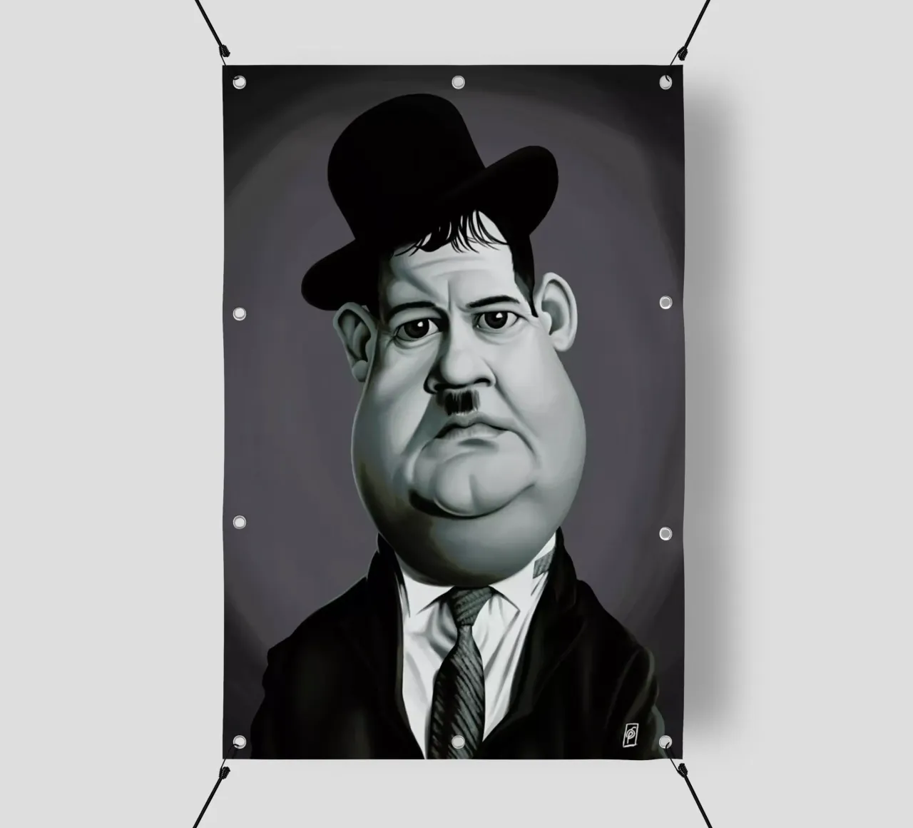 Oliver Hardy telo in pvc da Rob Art | Illustration