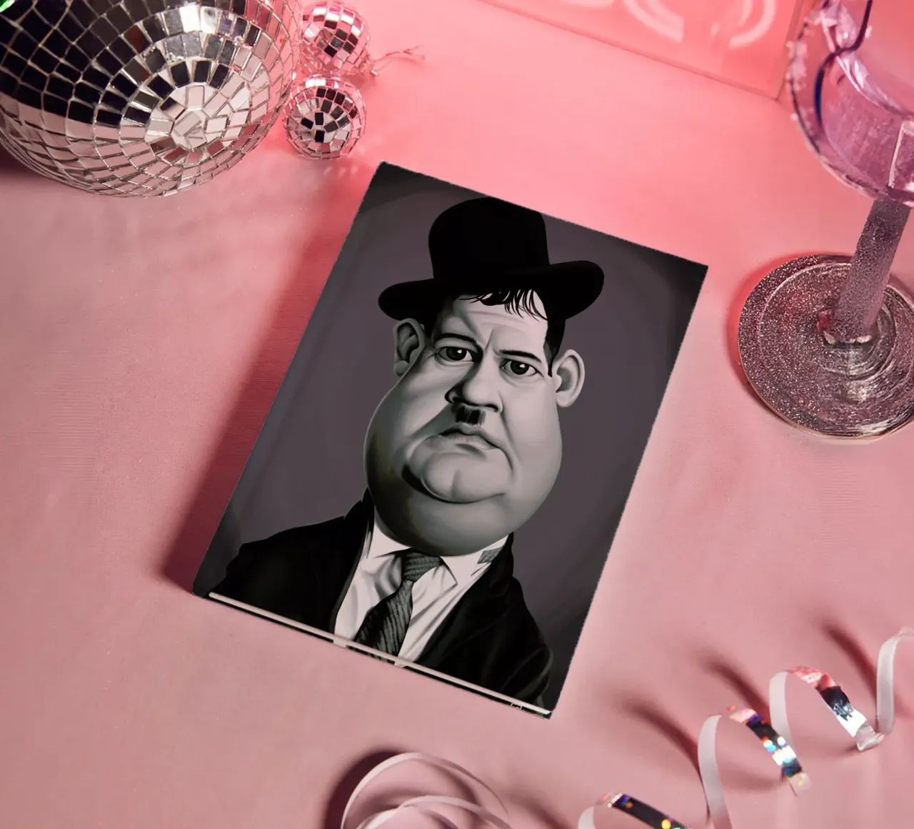Oliver Hardy notebook by Rob Art | Illustration