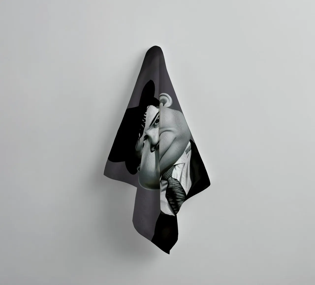 Oliver Hardy asciugamano da bagno da Rob Art | Illustration