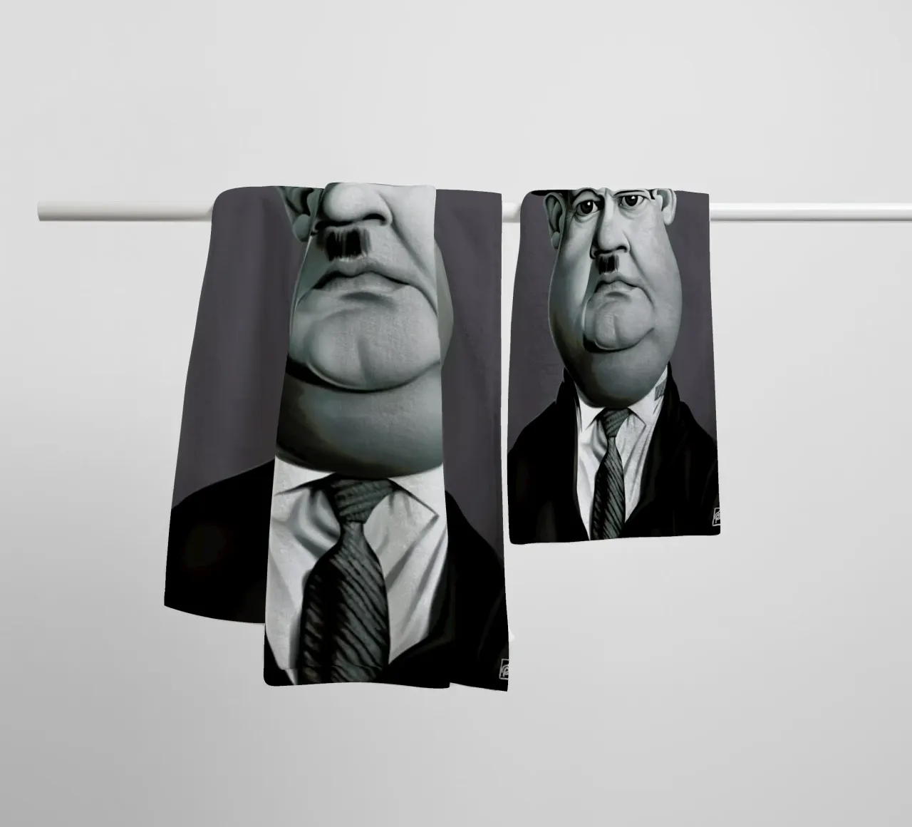 Oliver Hardy asciugamano da bagno da Rob Art | Illustration