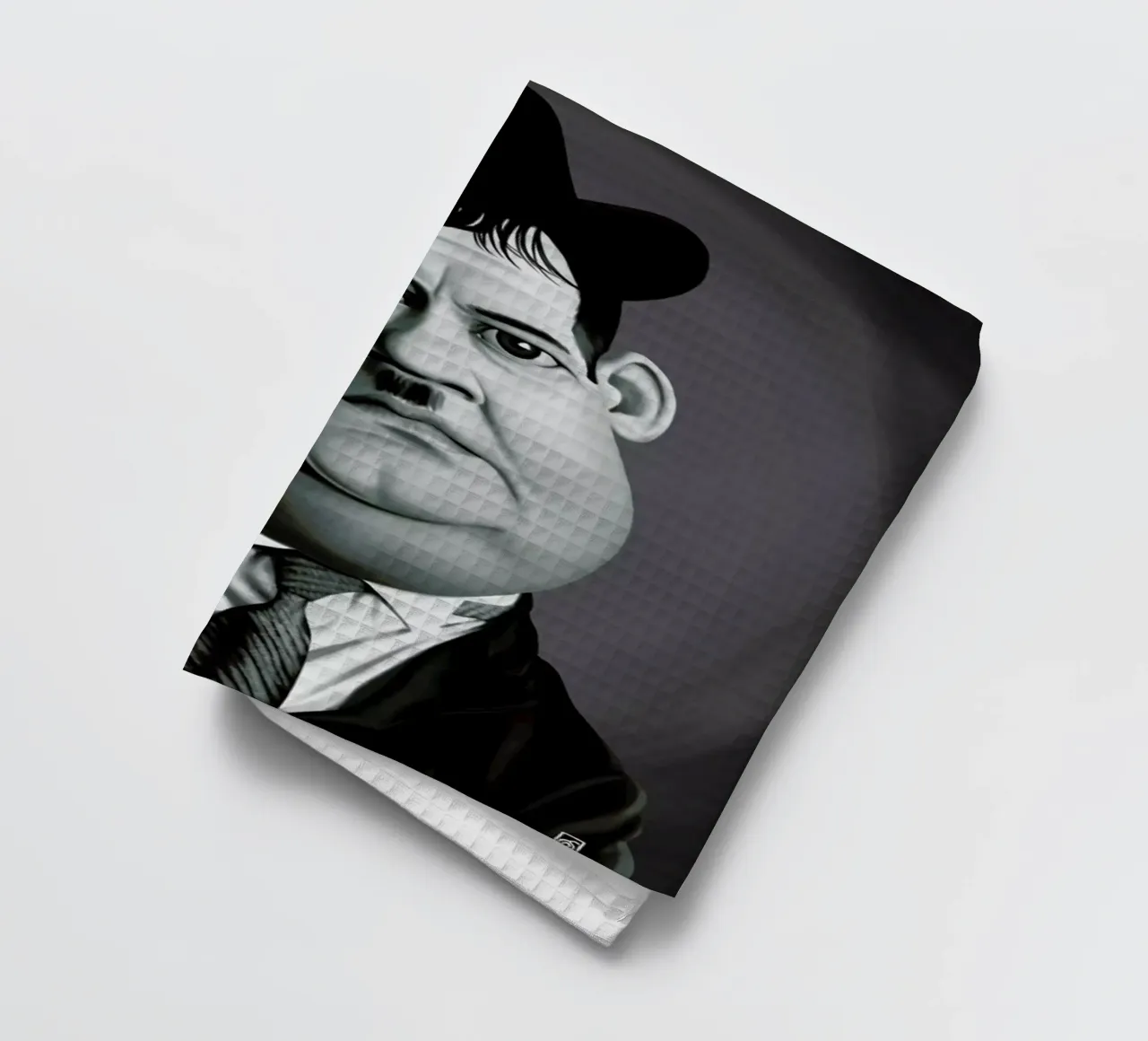 Oliver Hardy canovaccio da cucina da Rob Art | Illustration
