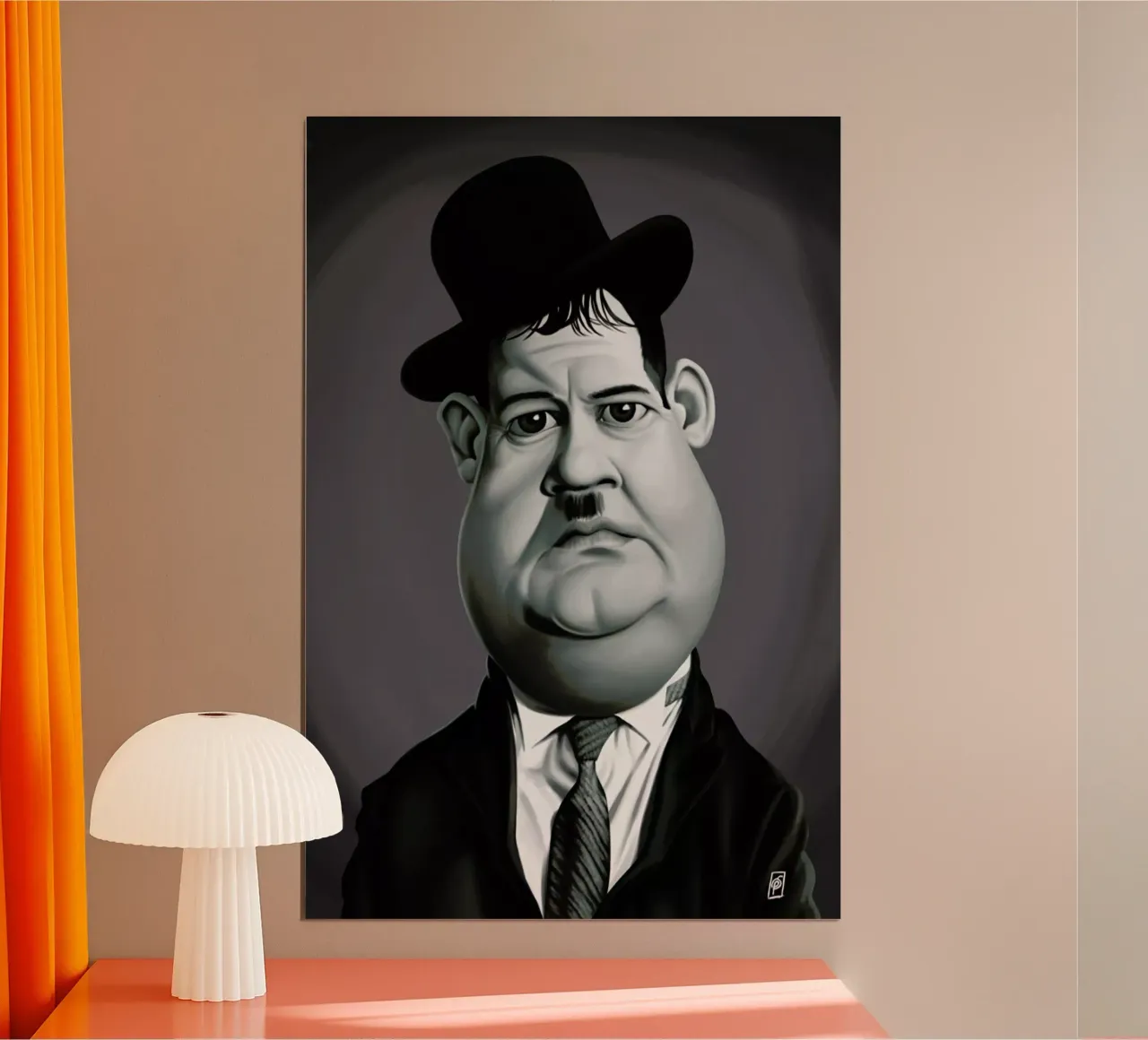 Oliver Hardy carta hahnemühle da Rob Art | Illustration
