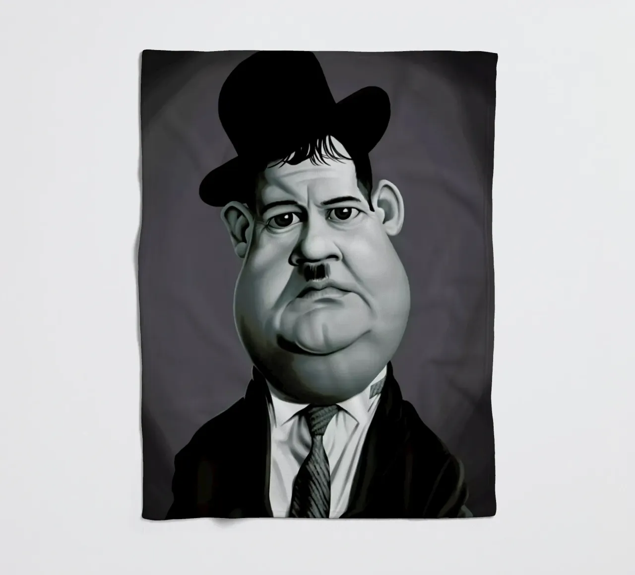 Oliver Hardy coperta in pile da Rob Art | Illustration
