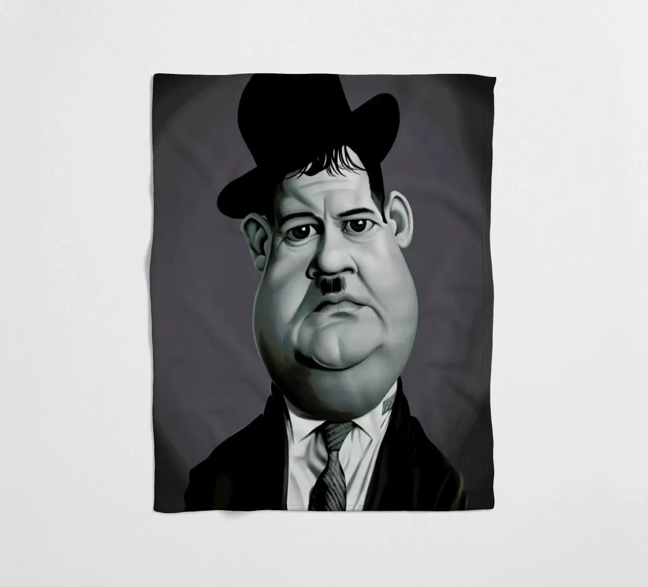 Oliver Hardy coperta in pile da Rob Art | Illustration