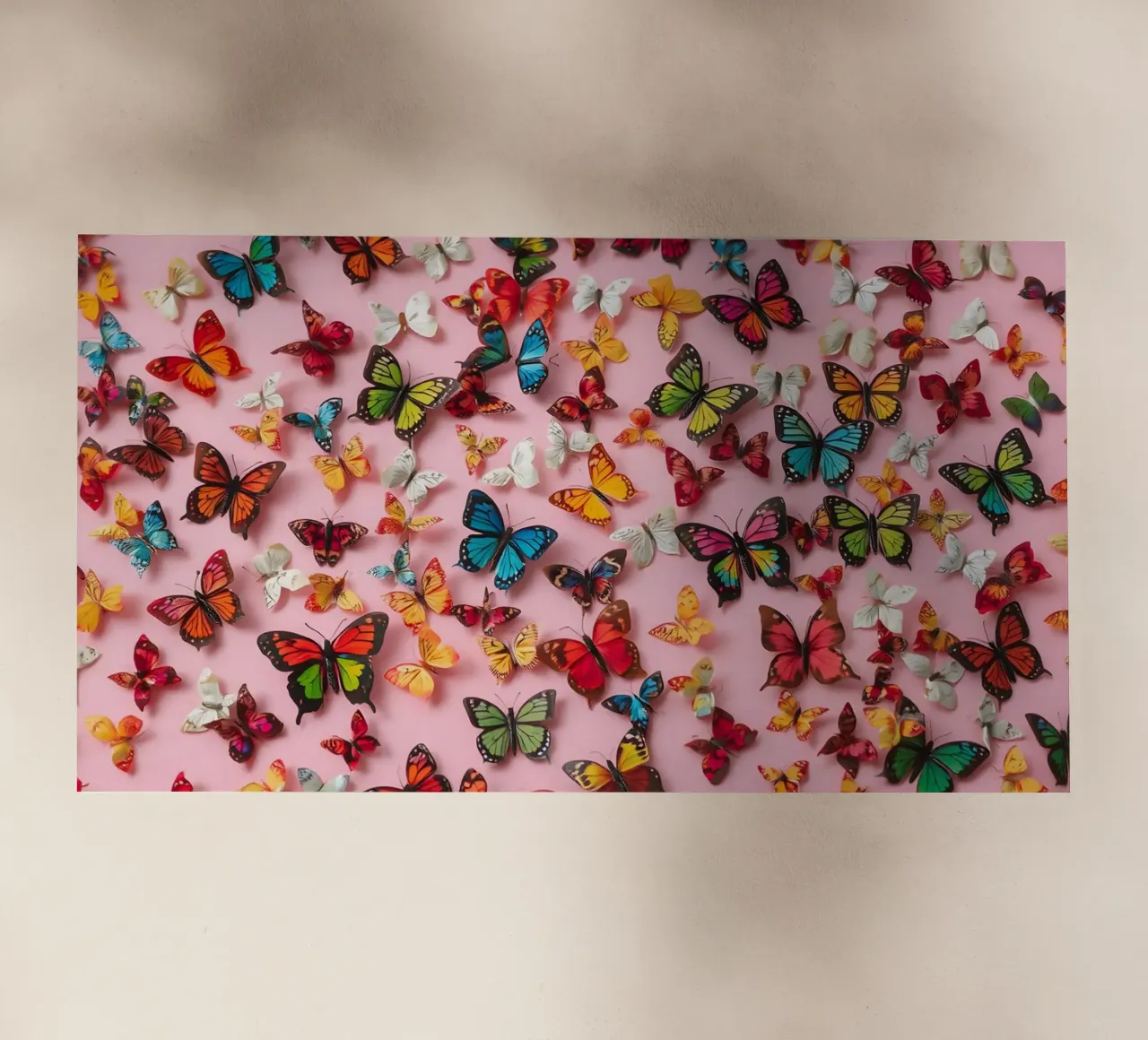 sfondo rosa con bellissime farfalle pellicola backlit da DesignDoodle