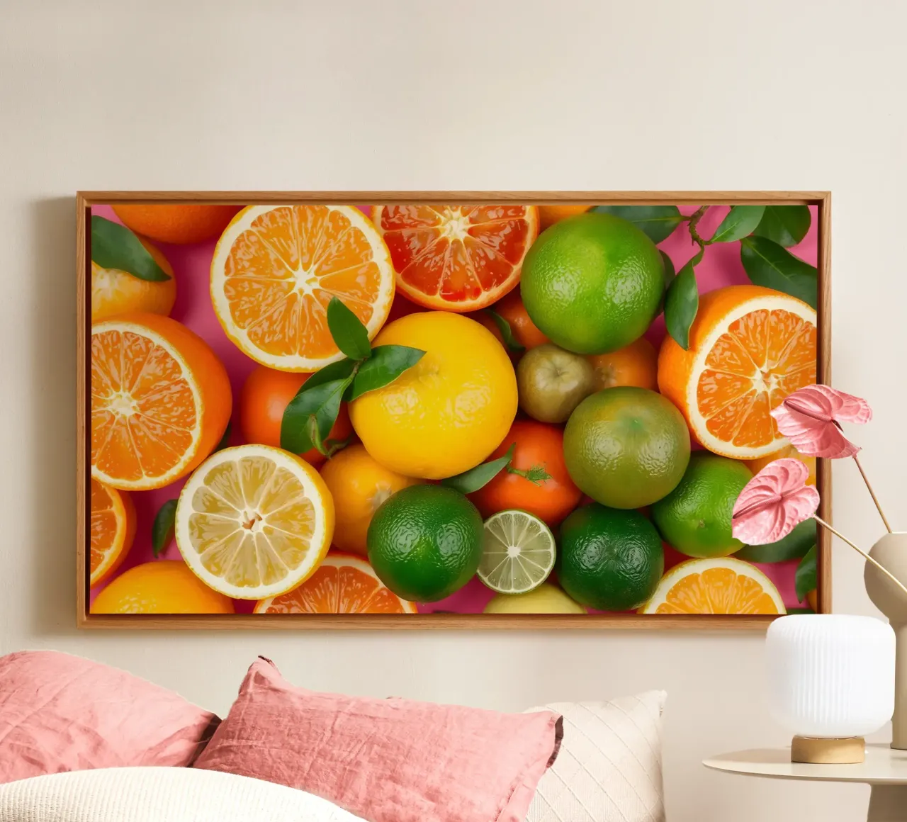 assortimento di agrumi freschi tela con Cornice a cassetta da DesignDoodle