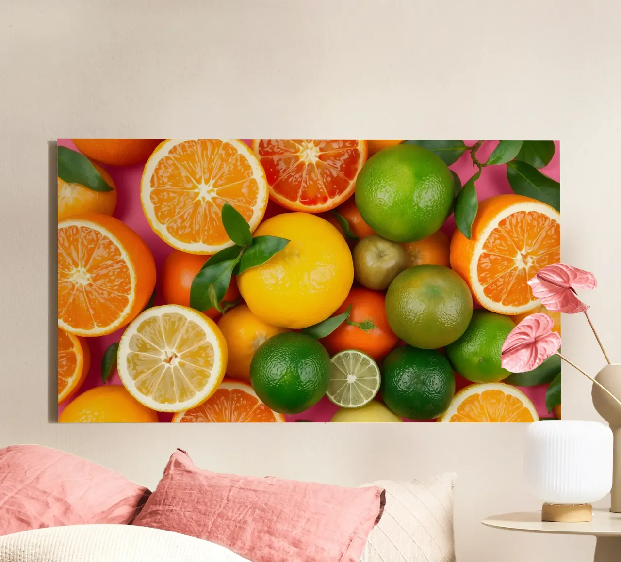 assortimento di agrumi freschi tela con Cornice a cassetta da DesignDoodle