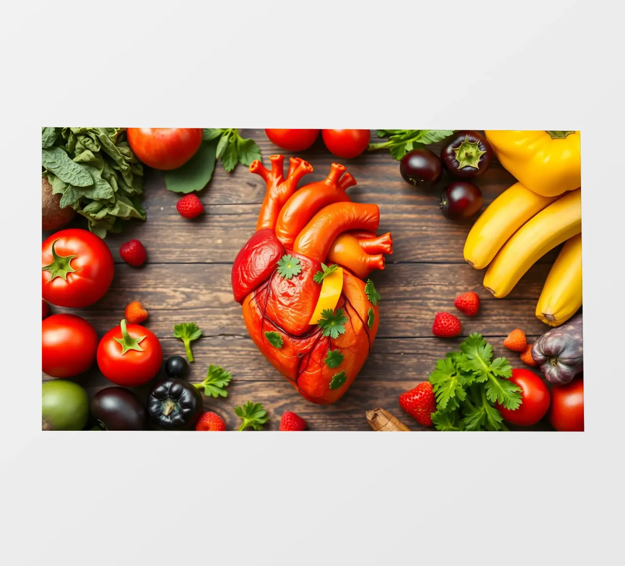 frutta e verdura fresca a forma di cuore pellicola backlit da DesignDoodle