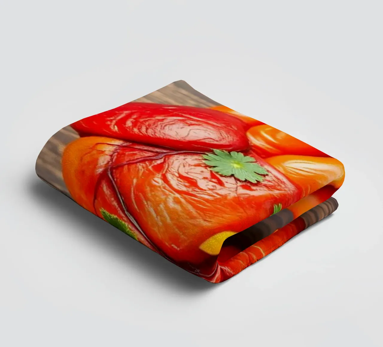fresh fruits and vegetables resembling a heart towel by DesignDoodle