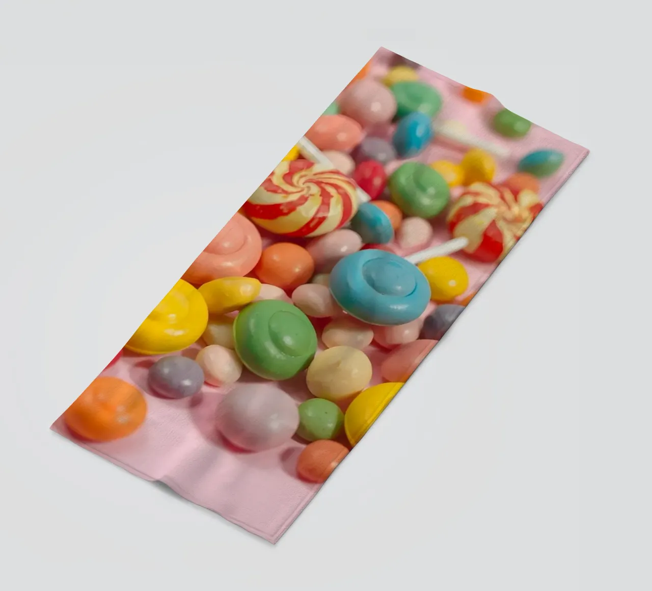 Assortimento di caramelle colorate sparse telo mare da DesignDoodle