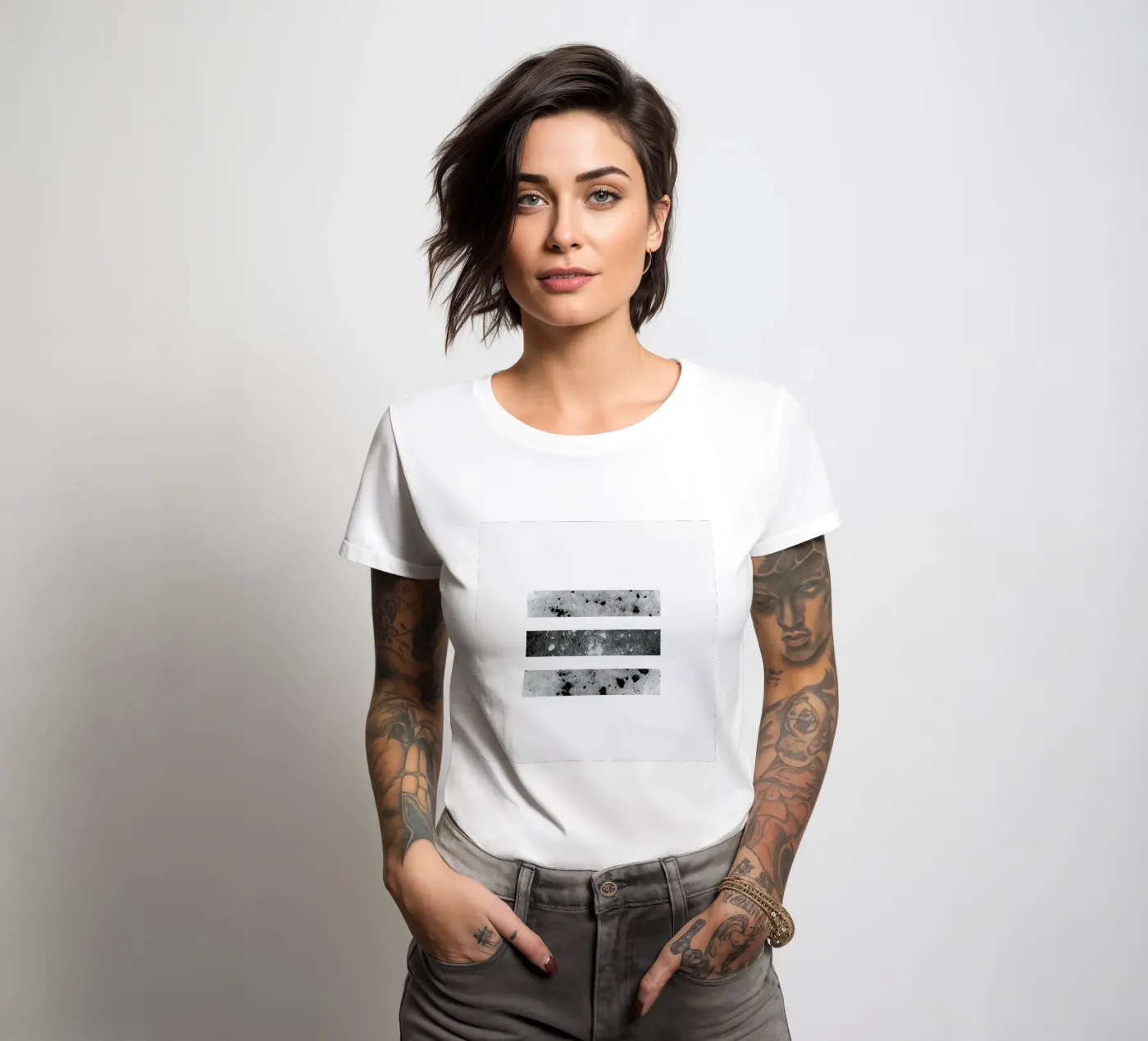 Bars dames t-shirt getailleerd van Bryon S. White