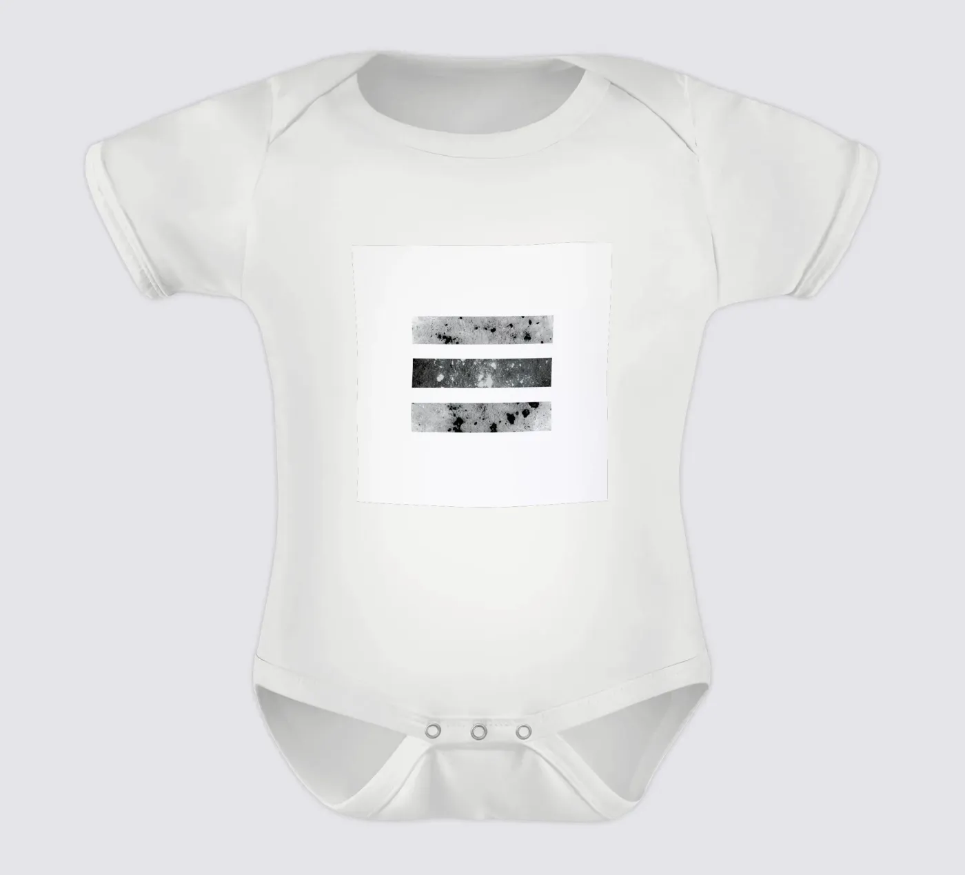 Bars short-sleeve baby romper by Bryon S. White