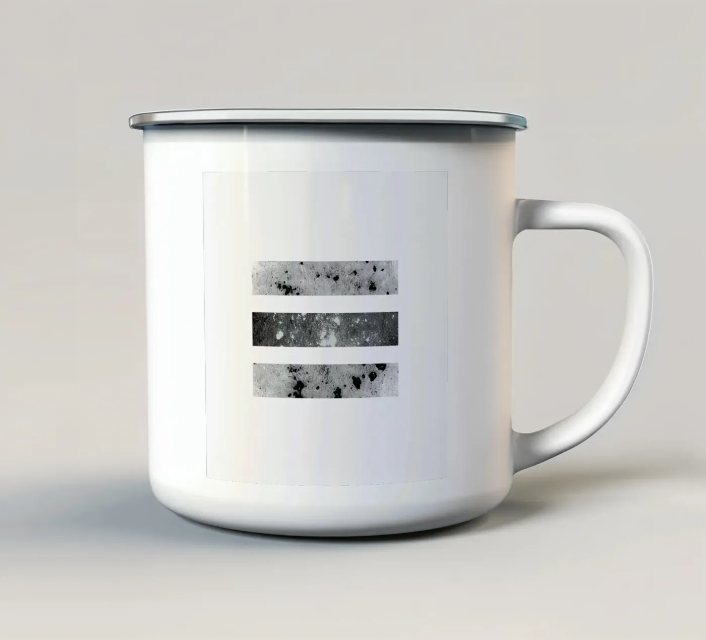 Bars enamel mug by Bryon S. White