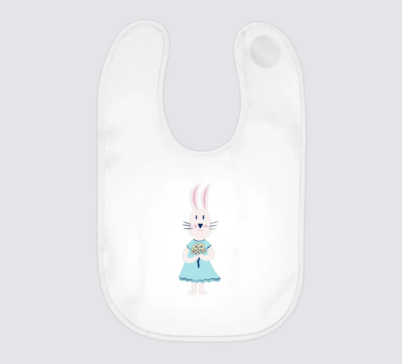 Coniglietta con fiori bavaglino da nicigabrieldesigns