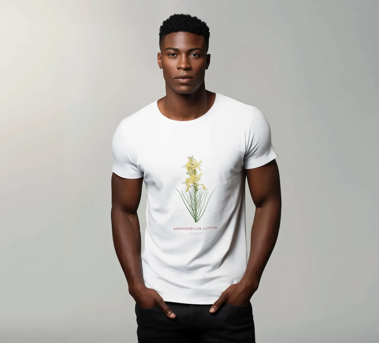 Königsspeer oder Asphodeline lutea T-Shirt von Vintagrafica