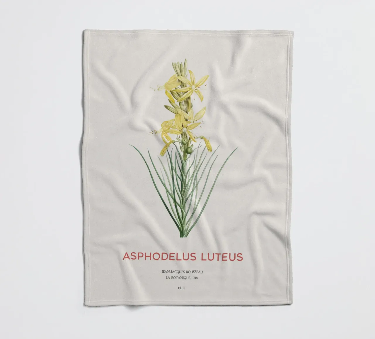 Königsspeer oder Asphodeline lutea Fleecedecke von Vintagrafica