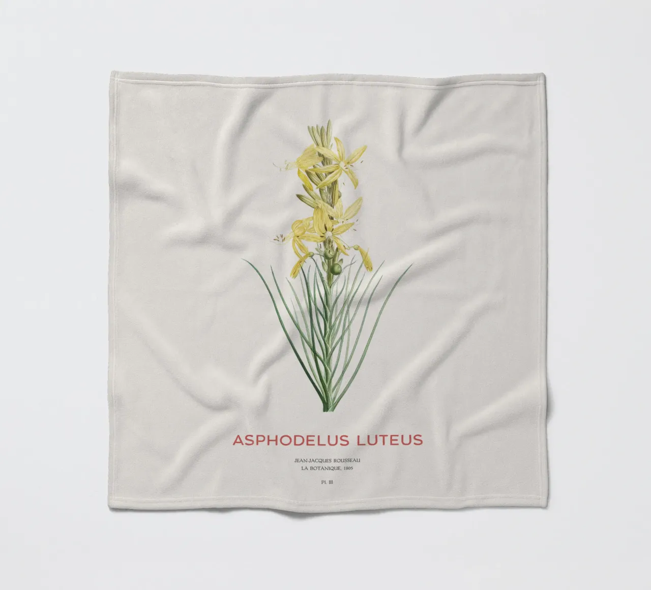 Königsspeer oder Asphodeline lutea Fleecedecke von Vintagrafica