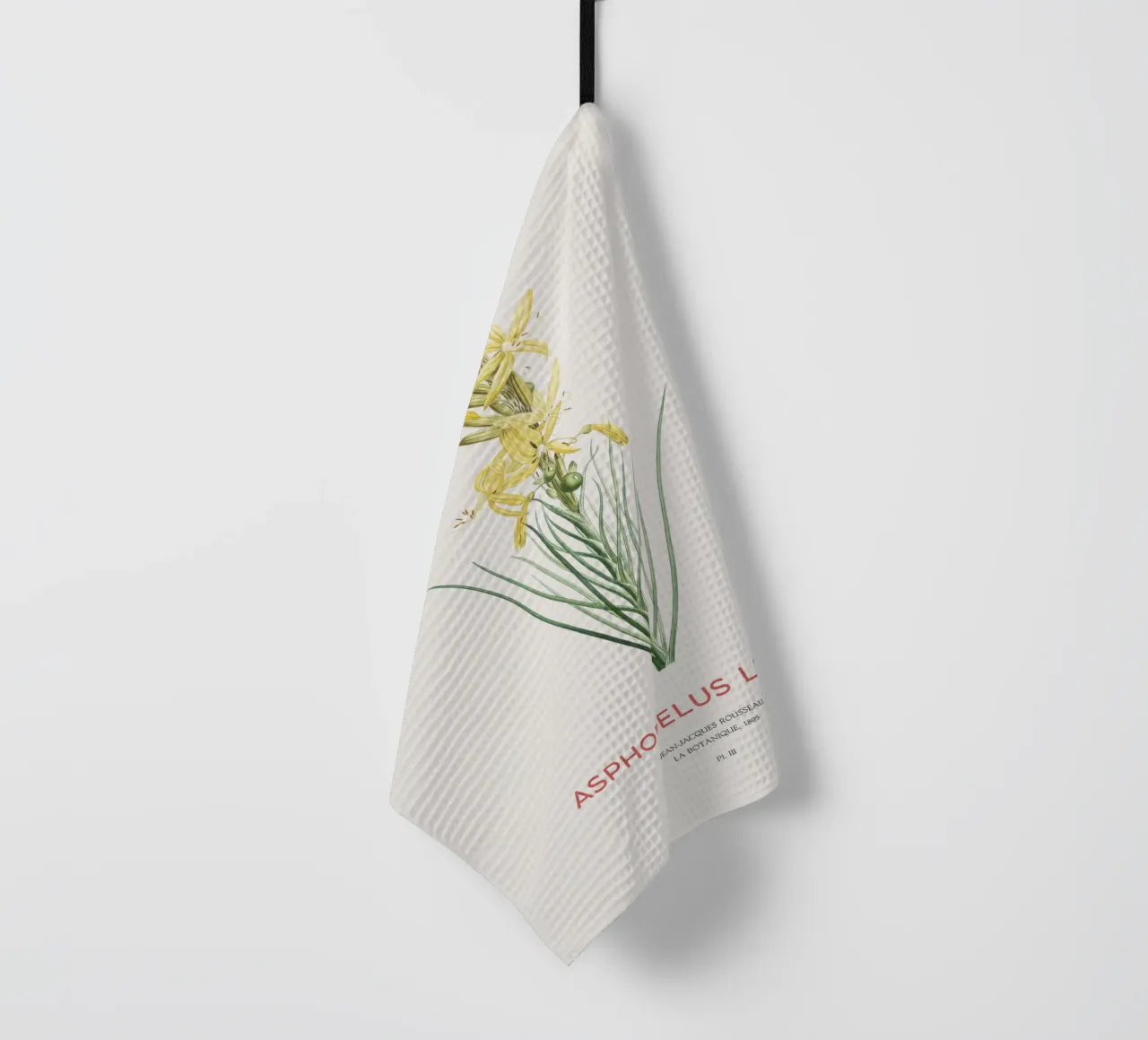 Königsspeer oder Asphodeline lutea Geschirrtuch von Vintagrafica