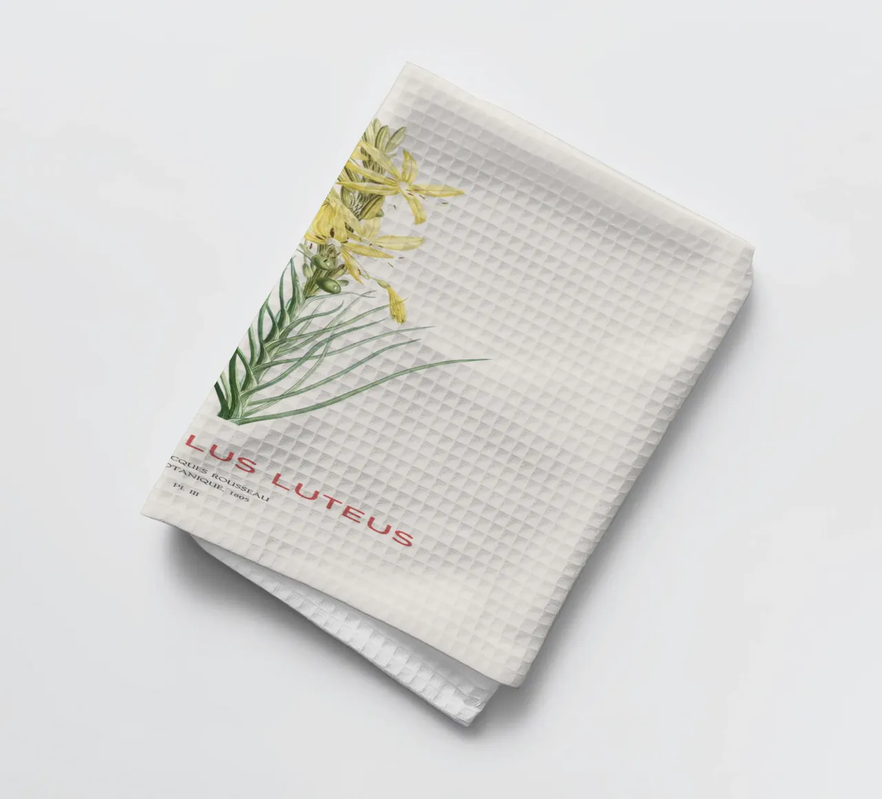 Königsspeer oder Asphodeline lutea Geschirrtuch von Vintagrafica