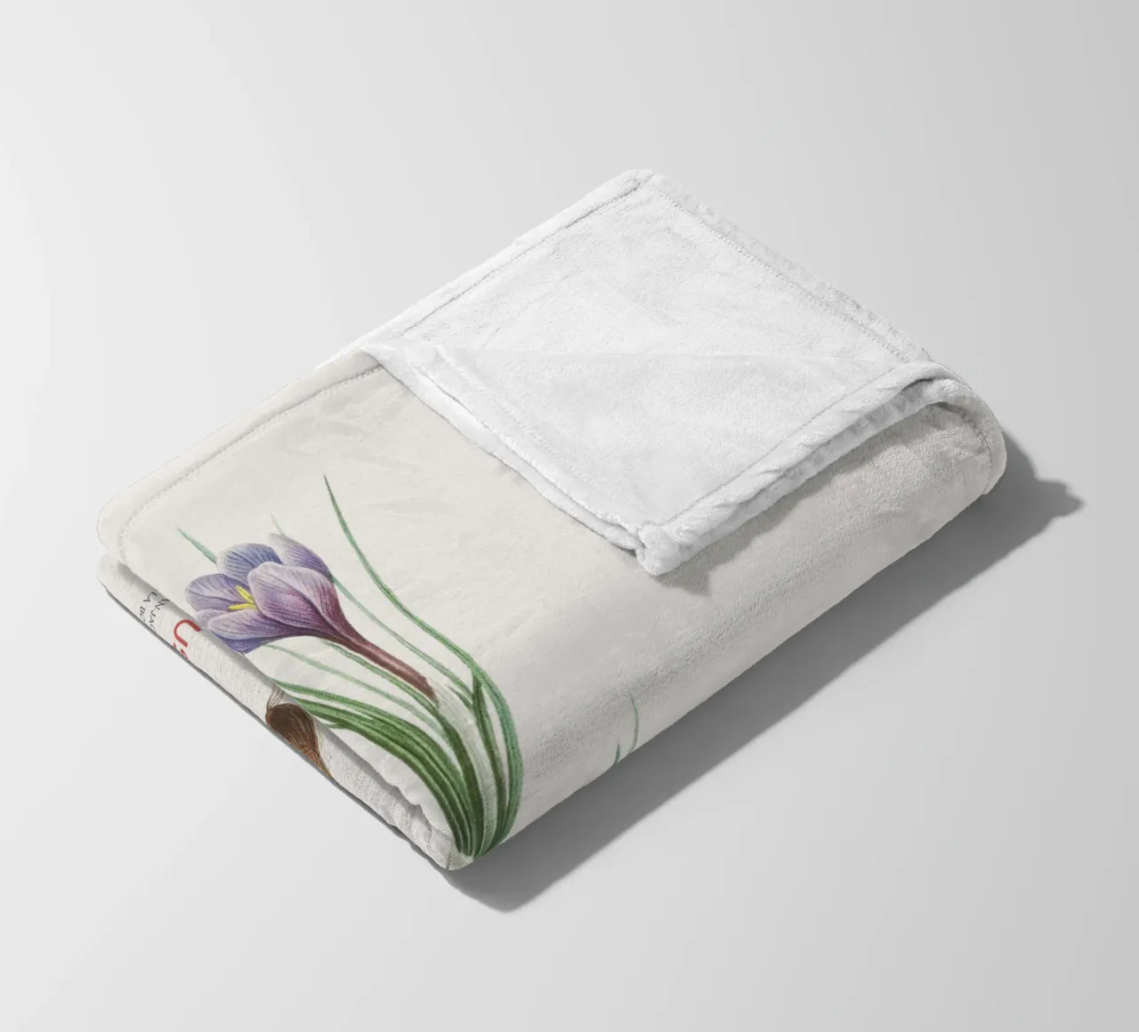 Safran-Krokus oder Crocus sativus Fleecedecke von Vintagrafica