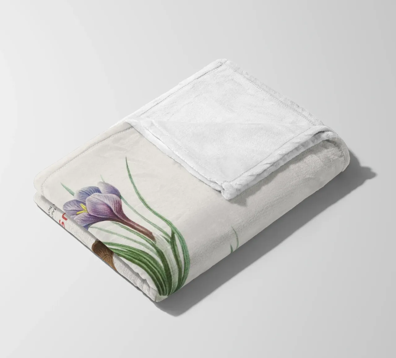 Safran-Krokus oder Crocus sativus Fleecedecke von Vintagrafica