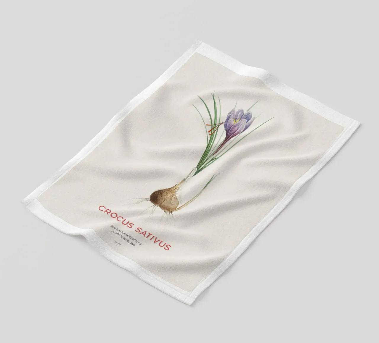 Safran-Krokus oder Crocus sativus Fleecedecke von Vintagrafica