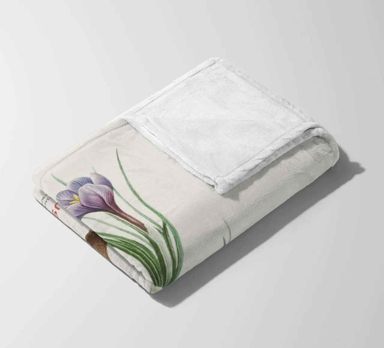 Safran-Krokus oder Crocus sativus Fleecedecke von Vintagrafica