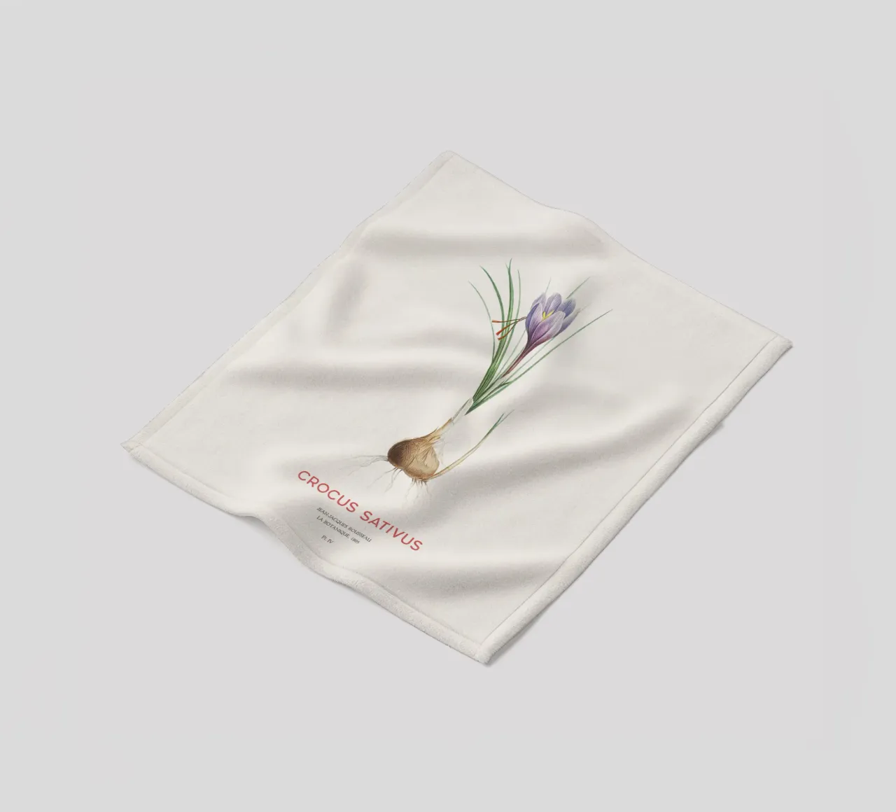 Safran-Krokus oder Crocus sativus Fleecedecke von Vintagrafica