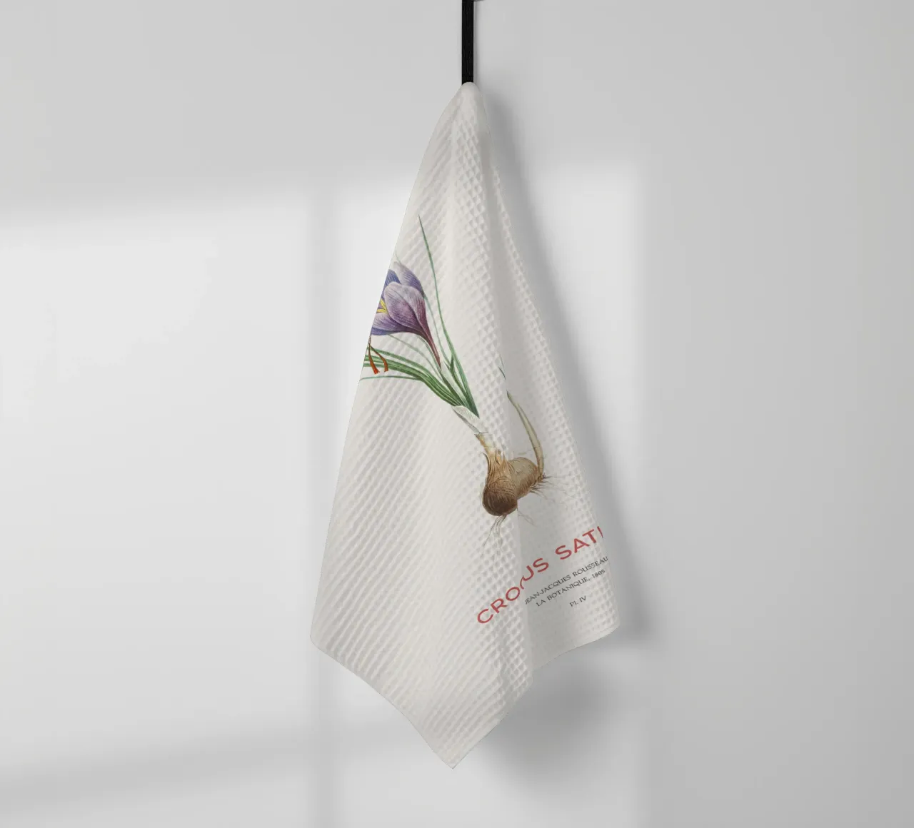 Safran-Krokus oder Crocus sativus Geschirrtuch von Vintagrafica